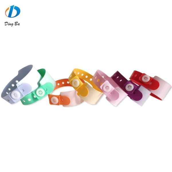 Colorful PVC Vinyl Wristband for Children at Entertainment Park 250*25mm and 170*18mm