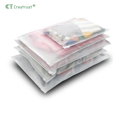 CTCX Slider Zipper Lock Clothes Ldpe Packaging Matte Plastic Gament Bags New Design Custom Zip Seal Ziplock Poly Bags Zipper Bag