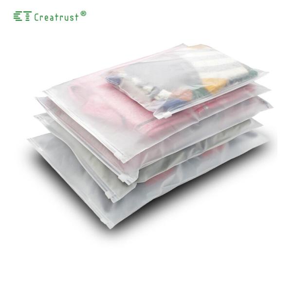CTCX Slider Zipper Lock Clothes Ldpe Packaging Matte Plastic Gament Bags New Design Custom Zip Seal Ziplock Poly Bags Zipper Bag