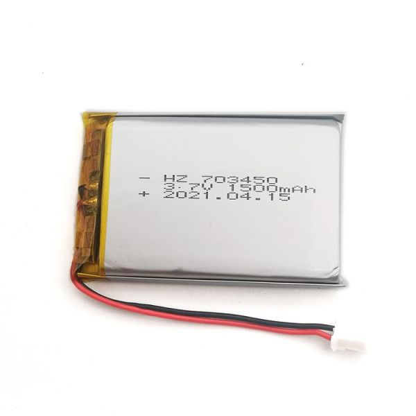 KC CB 703450 1500mAh Capacity 800 Cycle Life PCB Protection Lithium Polymer Battery Pack