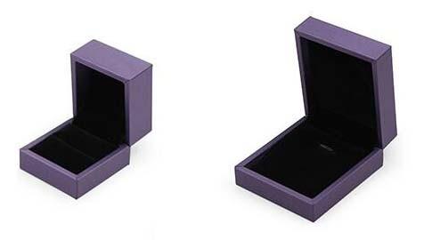 High End Leather Jewelry Box Purple Covering Transparented Acrylic With Paint Finish