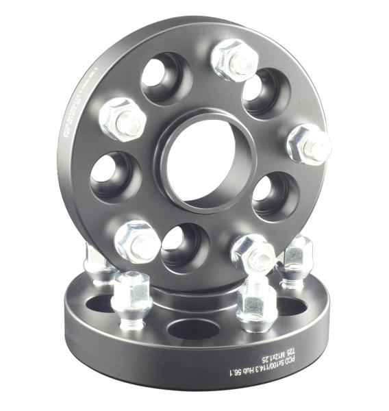 25mm Forged Aluminum Hub Centric Wheel Adapters for SUBARU Bolt Pattern 5x100 to 5x114.3