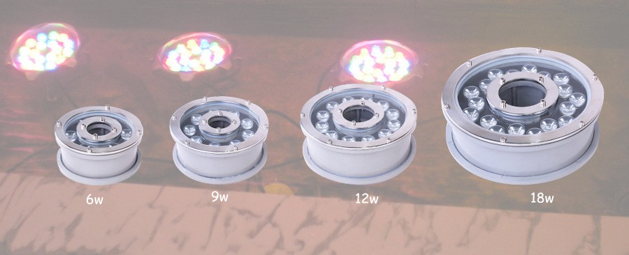 Свет бассейна СИД света 18W IP68 фонтана СИД RGB контроля DMX512