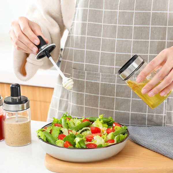 УПРАВЛЕНИЕ ПО САНИТАРНОМУ НАДЗОРУ ЗА КАЧЕСТВОМ ПИЩЕВЫХ ПРОДУКТОВ И МЕДИКАМЕНТОВ LFGB приправляя пустые стеклянные опарникы с деревянной крышкой