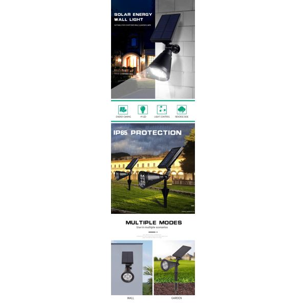 Energy Saving Solar Light Outdoor Wireless Motion Detector Led Lamp with Solar Panel