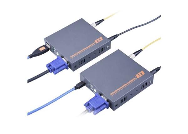 5V/500mA 1080p VGA Fiber Extender AHD Analog Signal With Aluminum Alloy Shell