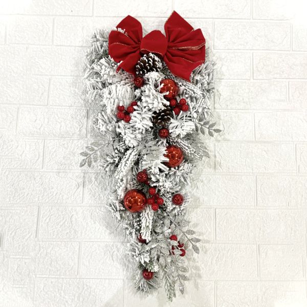 Customized Logo Merry Christmas Front Door Artificial Pine Garland for Party Decor