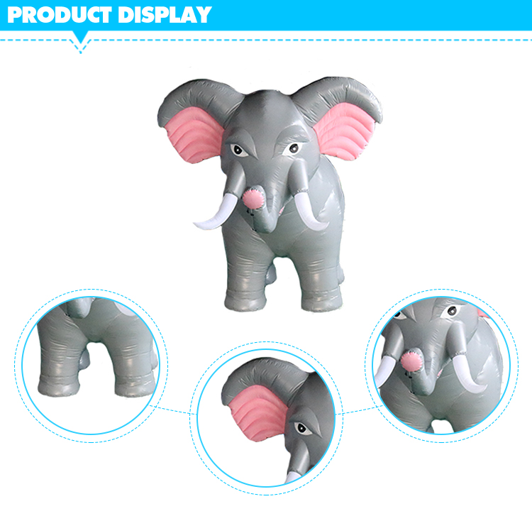 Large Outdoor PVC Inflatable Elephant Advertising Balloon with Customized Color Double or Quadruple Stitching and Repair Kit Included