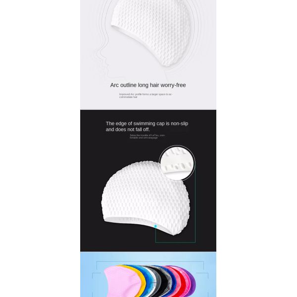 Bonnet de natation en silicone bonnet de natation confortable bonnet de natation élégant 50g/55g/65g