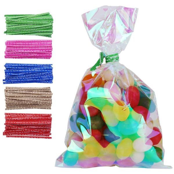 Голографическая сумка обслуживания 53um благосклонности поли упаковывая со связями извива