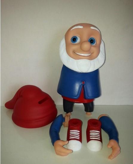 Plastic Action Figure Santa Claus Money Bank ,Vingl Piggy Coin Bank for Christmas