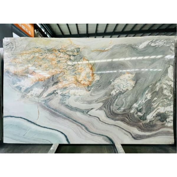 Polished Purple Marble Stone Big Slab Dining Table Top for Modern Bedroom Hall Design