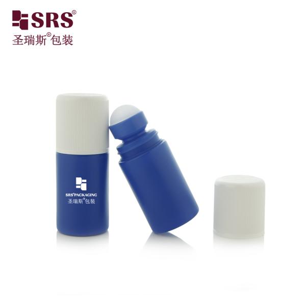 RPPC1-60ML Blue Matte Plastic PP Deodorant Roll On Bottle With Child Resistant Cap No Leakage