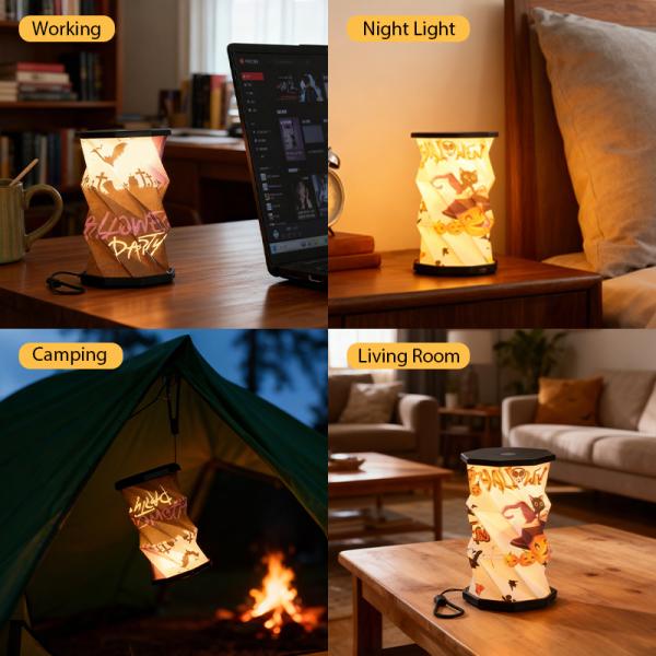 700mA Super Mini Craft Paper Lamp Rotating Led Light Paper Party Decor