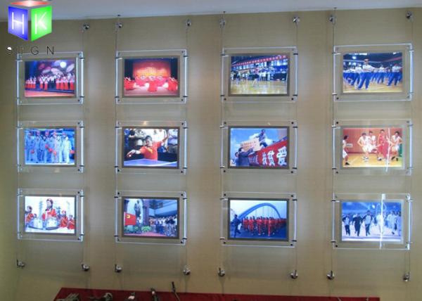Photo Frame Crystal LED Light Box Estate Agent Window Display Units Illuminated