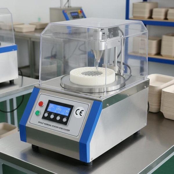 Single Working Station Spin Coater Paper Pulp Molding For Food Packaging CE Certification