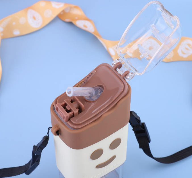 Copo dado forma bonito da garrafa de água do gelado das crianças com palha 10OZ