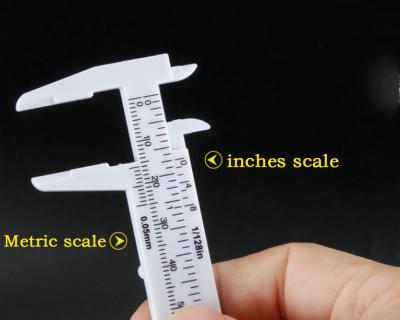 da sobrancelha plástica do compasso de calibre vernier de 0-80mm régua de medição da forma da sobrancelha da escala da corrediça da ferramenta para a composição permanente