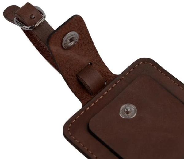 Cow Split Leather Luggage Tags With Printed / Embossed Custom Logo