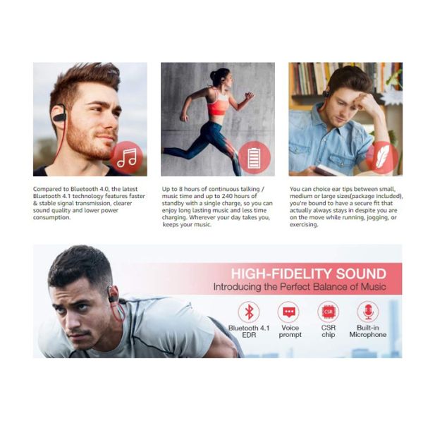 Studio Custom Sports Bluetooth Headset , Mini Stereo Bluetooth Headset With Mic