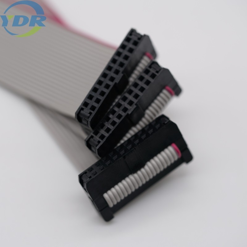 Двойной кабель строки 120mm IDC плоский, ленточный кабель серого цвета UL2651 28AWG