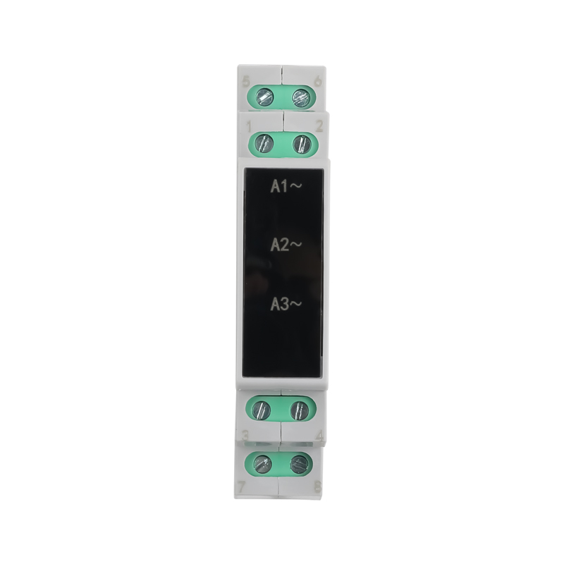 DIN Rail Mount Three Phase Mini Voltmeter AC 80-500V 0-100A Ammeter LED Digital Display IP65 Rated ABS Material Frequency Meter