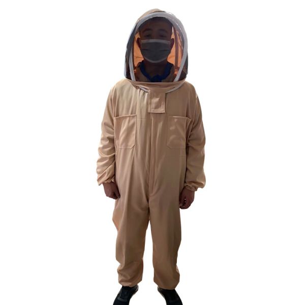 Cotton And Terylene beekeeping protective clothing With Apricot thin pointed hat bee clothes jumpsuit