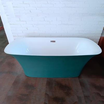 Fresh Pure Acrylic Sheet Soaking Freestanding Bathtub Rectangular Shape
