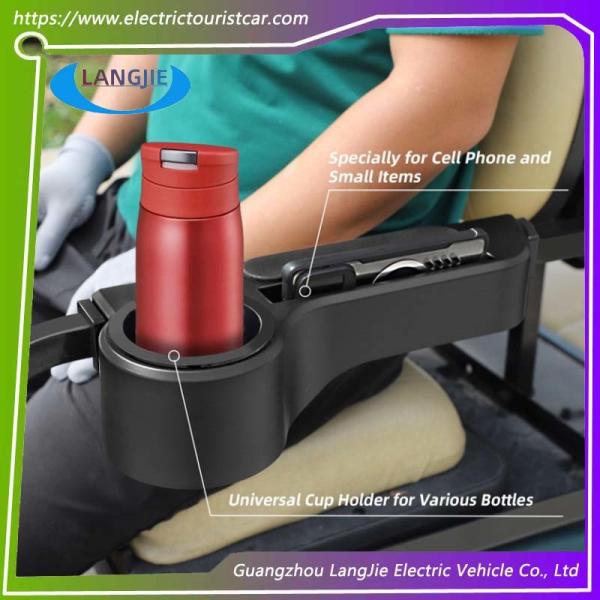 Kit de siège arrière universel pour voiturette de golf EZGO, accoudoir noir, porte-gobelet, amovible pour un nettoyage facile