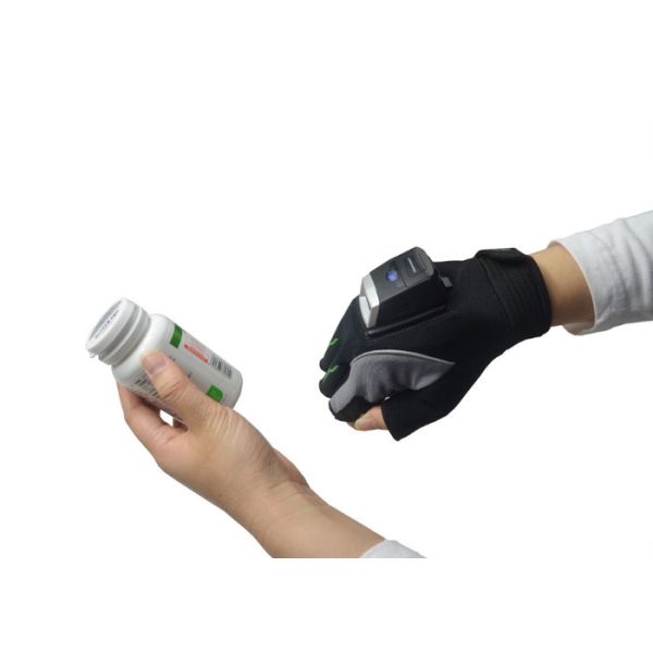 Wireless Offline Barcode Scanner Glove Mini Bar Code Reader MS02