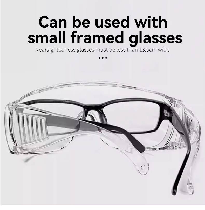 Custom Industrial Protection Lenses Prescription Goggles Ansi Z87.1+ Fashion Anti Fog Dust Working Stylish Clear Safety Glasses Scratch Resistant UV400 Polycarbonate Impact Proof for Men Women Outdoor