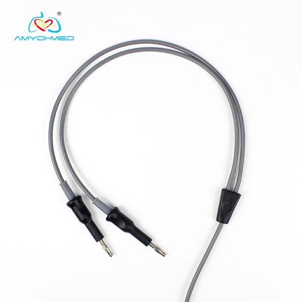 2 Pin Plug Silicone Surgical Consumables Bipolar Cable Reusable