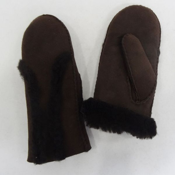 Hot sale winter classical sheepskin double face shearling mitten gloves