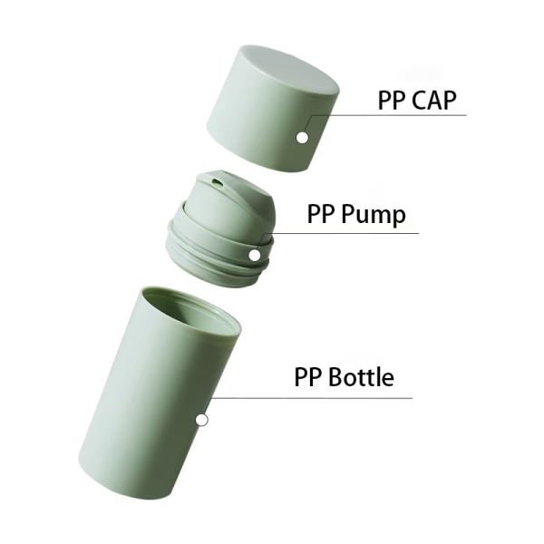 Whole PP Material 30ml 50ml 100ml Airless Dispenser Pump Bottle Support Customization