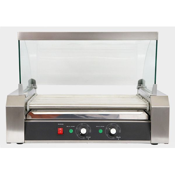 9 Sticks Grill Snack Food Processing Equipment / Commercial Hot Dog Rack Heater