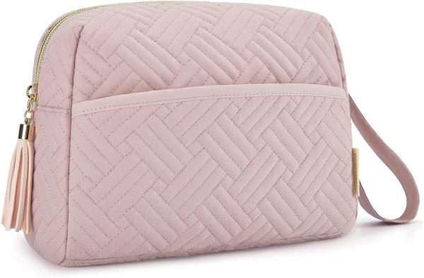 Toiletry Smooth Zipper Cosmetic Bag Water Resistant For Travel