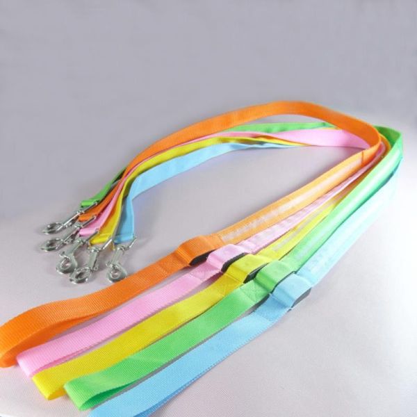 LED lighted dog training leashes Night Safety Training Pet Lead Leashes china factory