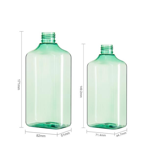 PET 10%-100% PCR Empty Shampoo Pump Bottles 300ML 460ML Recyclable Material