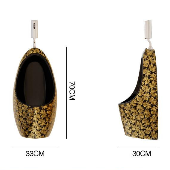 Топить силы тяжести писсуара туалета керамических золотых гальванизируя людей