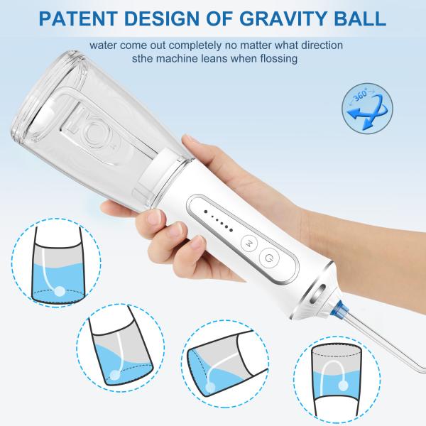 Rechargeable High Pressure 300ml Facial Care Electric Oral Irrigator OEM ODM White ABS TYPE-C