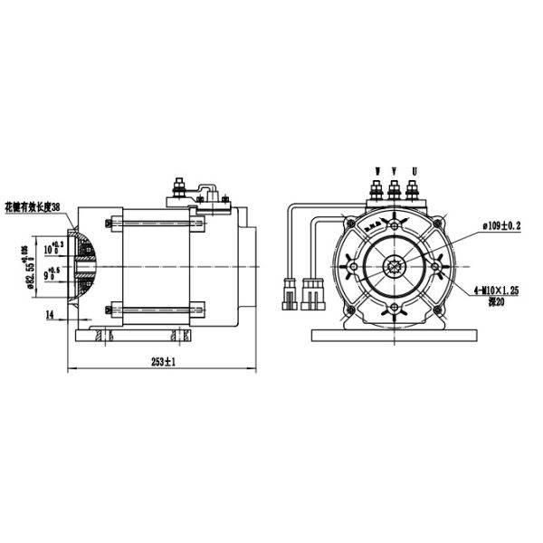 Excellent 3kW AC motor for Electric forklift oil pump motor