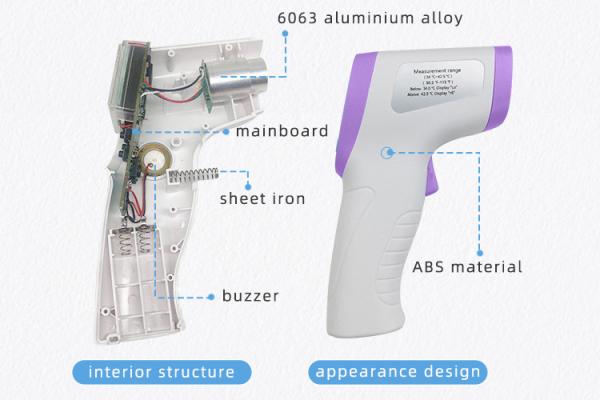 Lightweight Non Contact Digital Thermometer , Handheld Temperature Gun For Fever