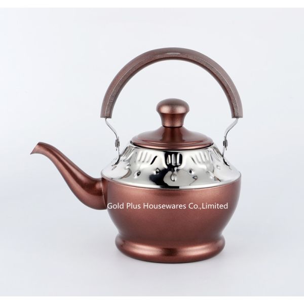 2L Drinkware stainless steel bronze pour over coffee kettle customized water bottle kettle coffee tea pot