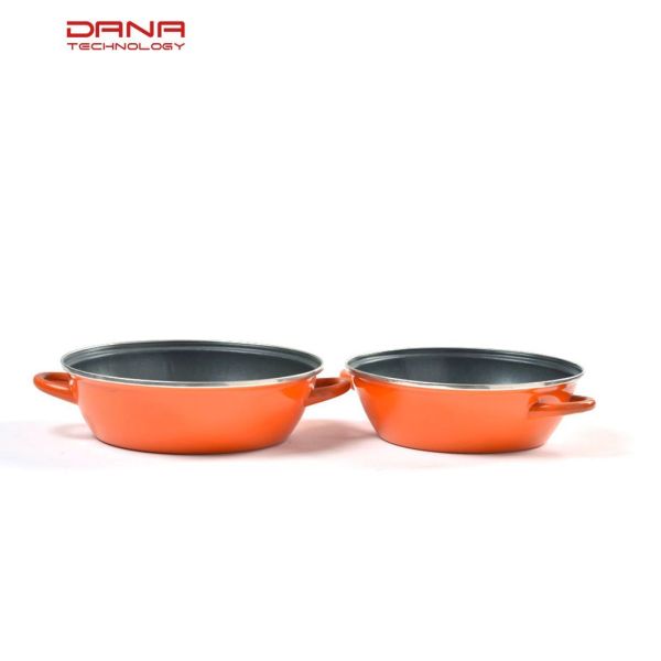 Custom Logo 32cm Enameled Steel Cookware Non Stick Buffet Casserole Classical Style