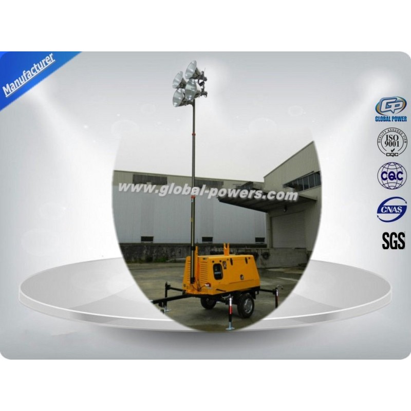 5Kva Diesel Generator Set Construction Light Towers 6 Meters Mechanical Mast