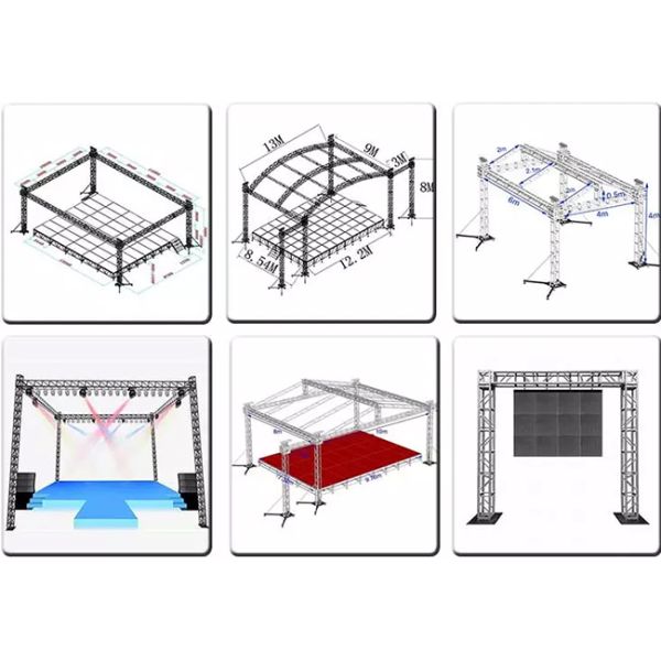 длина ферменной конструкции 0.5м-4м Спигот системы ферменной конструкции освещения алюминиевого сплава 400кс400