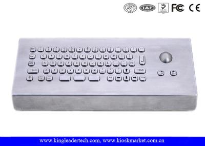Teclado industrial de aço inoxidável escovado de USB com Trackball