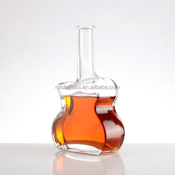 Estampagem a Quente Guitarra Profissional Exótica Brandy Glass Liquor Bottle Guitarra com Caps de Madeira