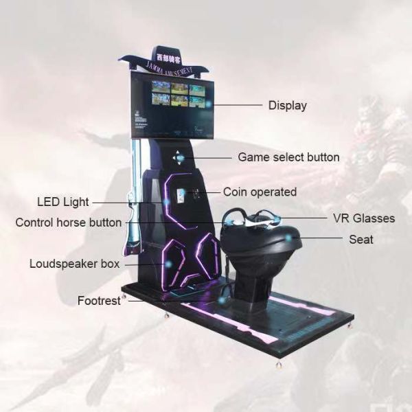 1000w VR Horse Riding Simulator With Phantom Western World Funny Games