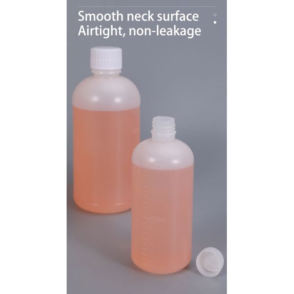 Tipo de sellado Botella de reactivo Hdpe de plástico para análisis de laboratorio
